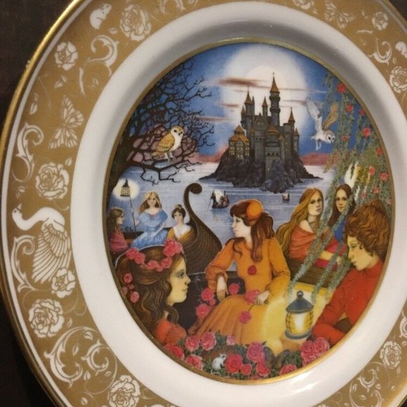 The Grimm’s Fairy Tales Porcelain Plate The Twelve Dancing Princesses RARE 1978 - Picture 4 of 6